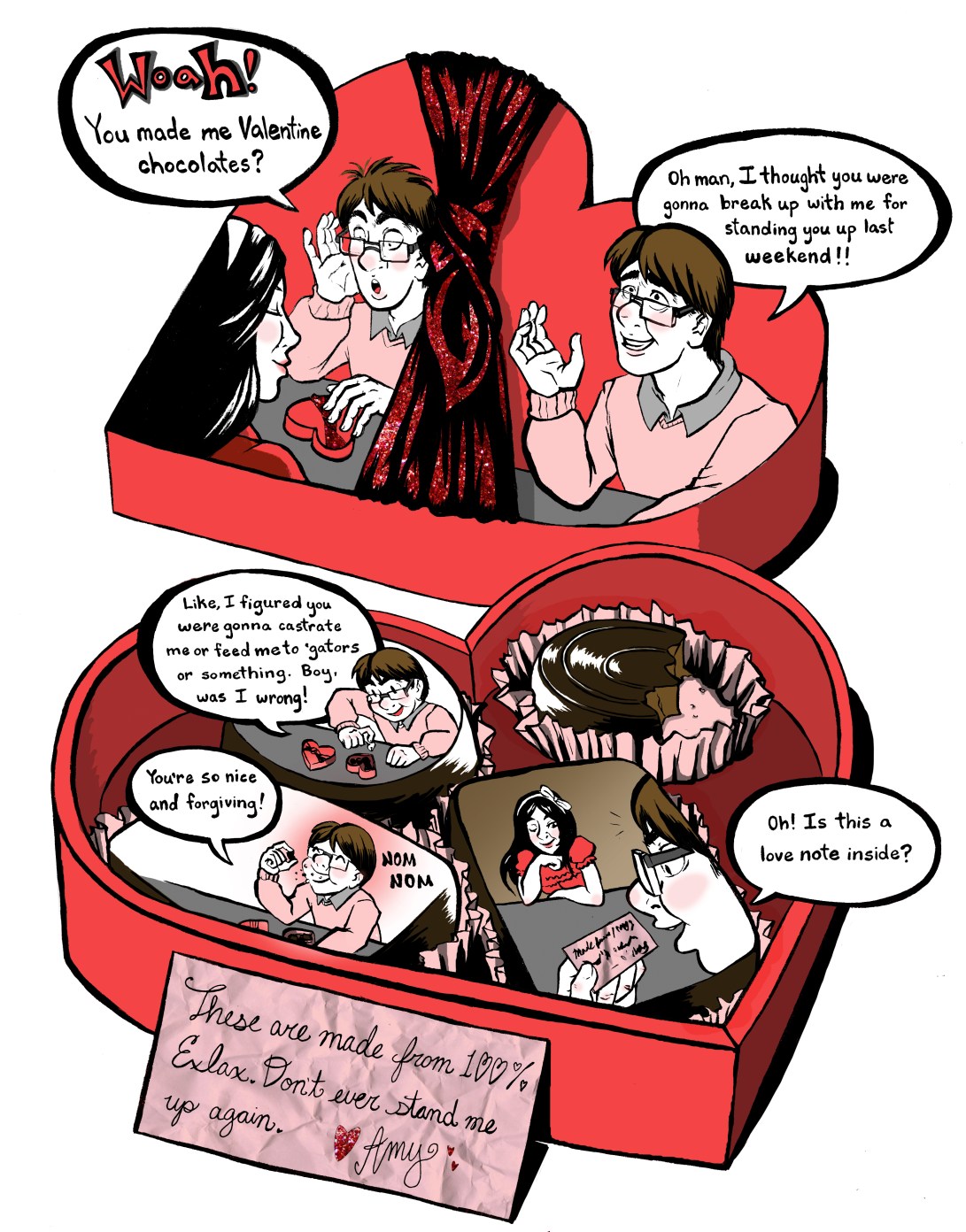 Valentine comic colored